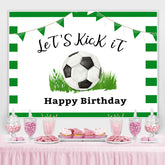 Lofaris Football Lets Kick It Photoshoot Backdrop for Birthday